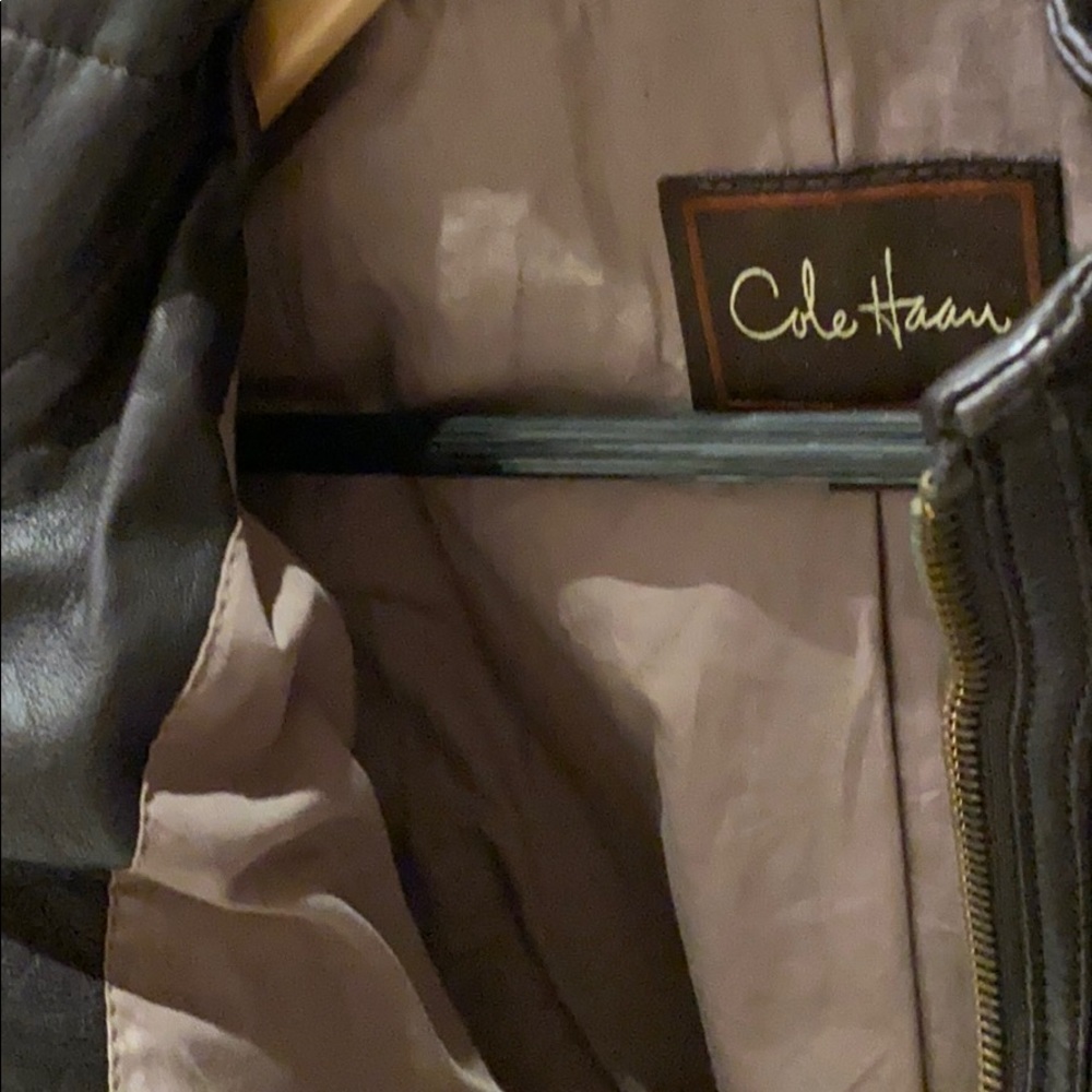 Men’s Brown leather COLE HAAN jacket size s - Picture 3 of 5